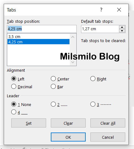 cara mengatur jarak spasi tab stop di word, mengatur tab stop, mengatur jarak tab, mengatur spasi tab di word, cara memunculkan tabulasi di word