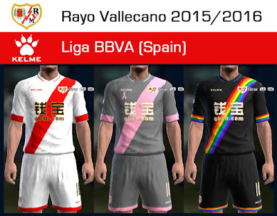 PES 2016 Espanyol, Getafe, Rayo Vallecano 15/16 Update Kits by Dark Shimy