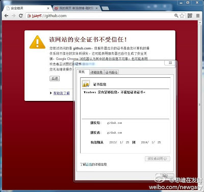 GitHub man-in-the-middle in China - Self-signed SSL Certificate