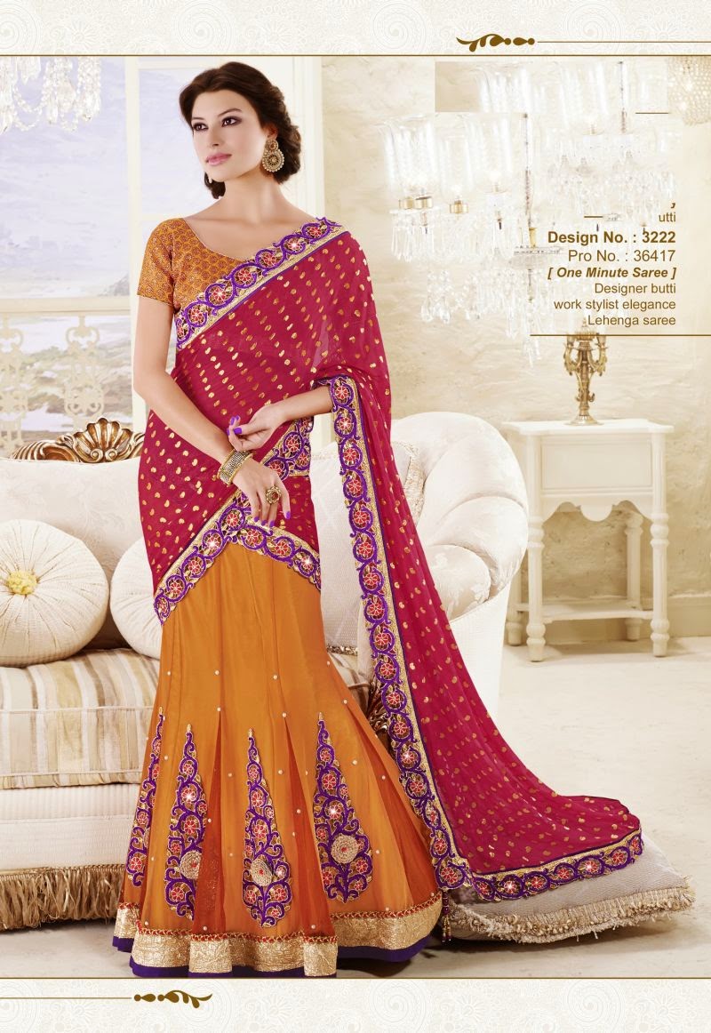  Gorgeous Party Wear And Wedding Designer Indian Lehenga Saree