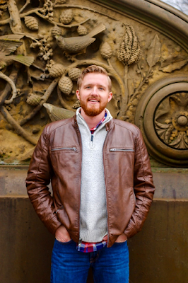 Man Wearing a Brown Stylish Leather Jacket