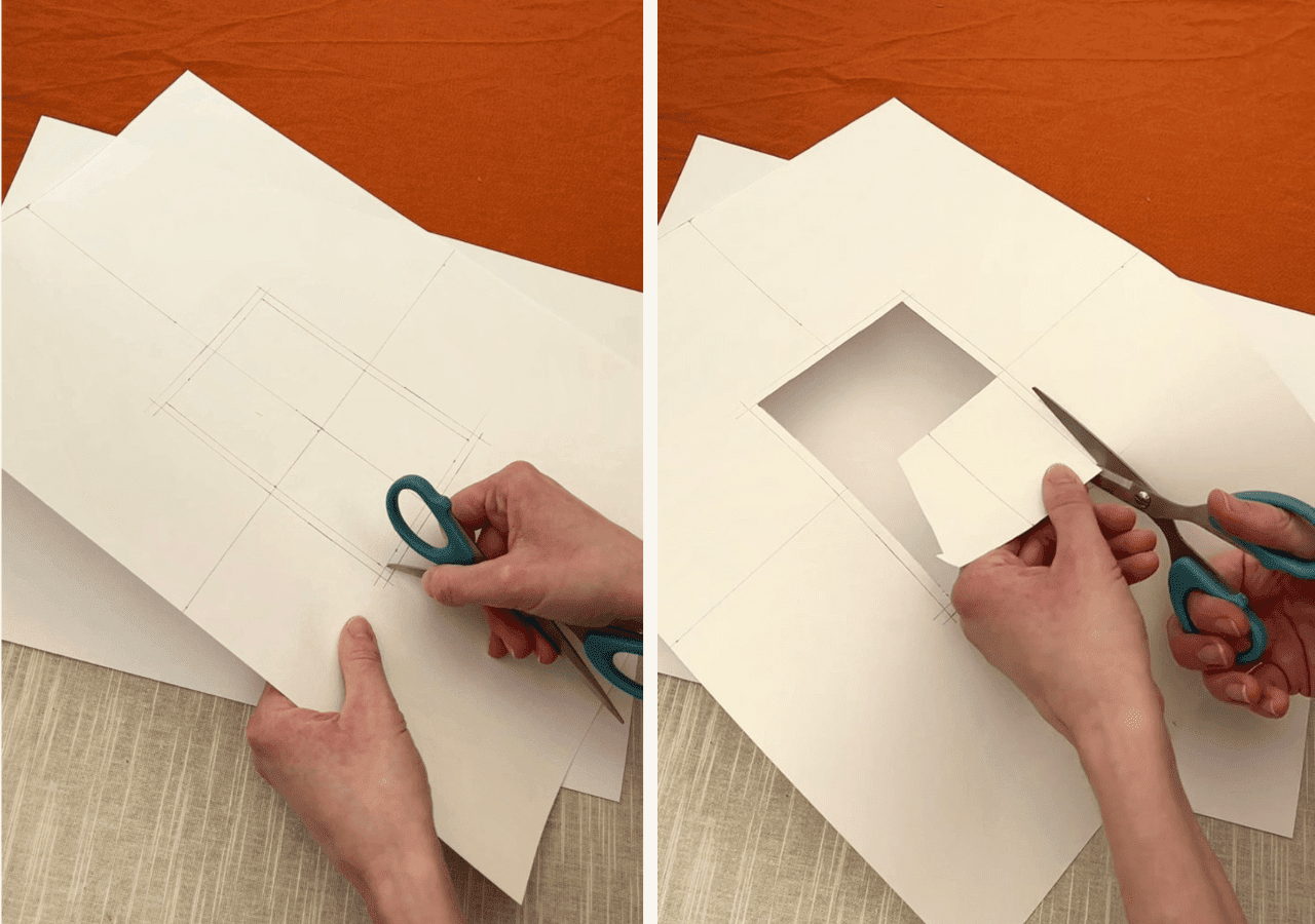 How to make your own DIY oversized photo frame mounts. Simple, easy step-by-step guide to making mounts for Ikea frames from white card