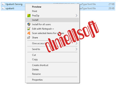 Cara Instal Font di Windows 7 / 10 