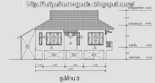 บ้านชั้นเดียว 2ห้องนอน 2ห้องน้ำ แบบบ้านปฏิทินตราช้างพ.ศ 2554 [1]