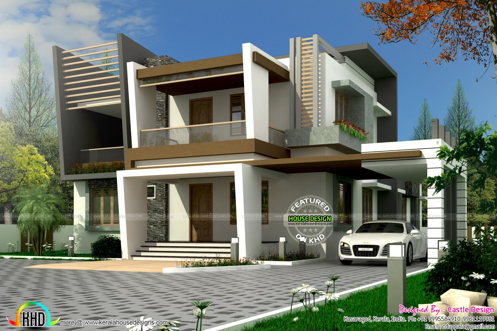 Modern Contemporary Home 400 Sq Yards Kerala Home Design And Floor Plans 8000 Houses