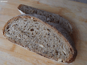 Fresh cut slices showing the crumb