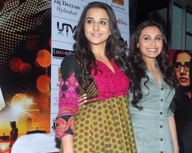 Rani Mukherjee amp Vidya Balan promote No One Killed Jessica at Cinemax Hyderabad film pics
