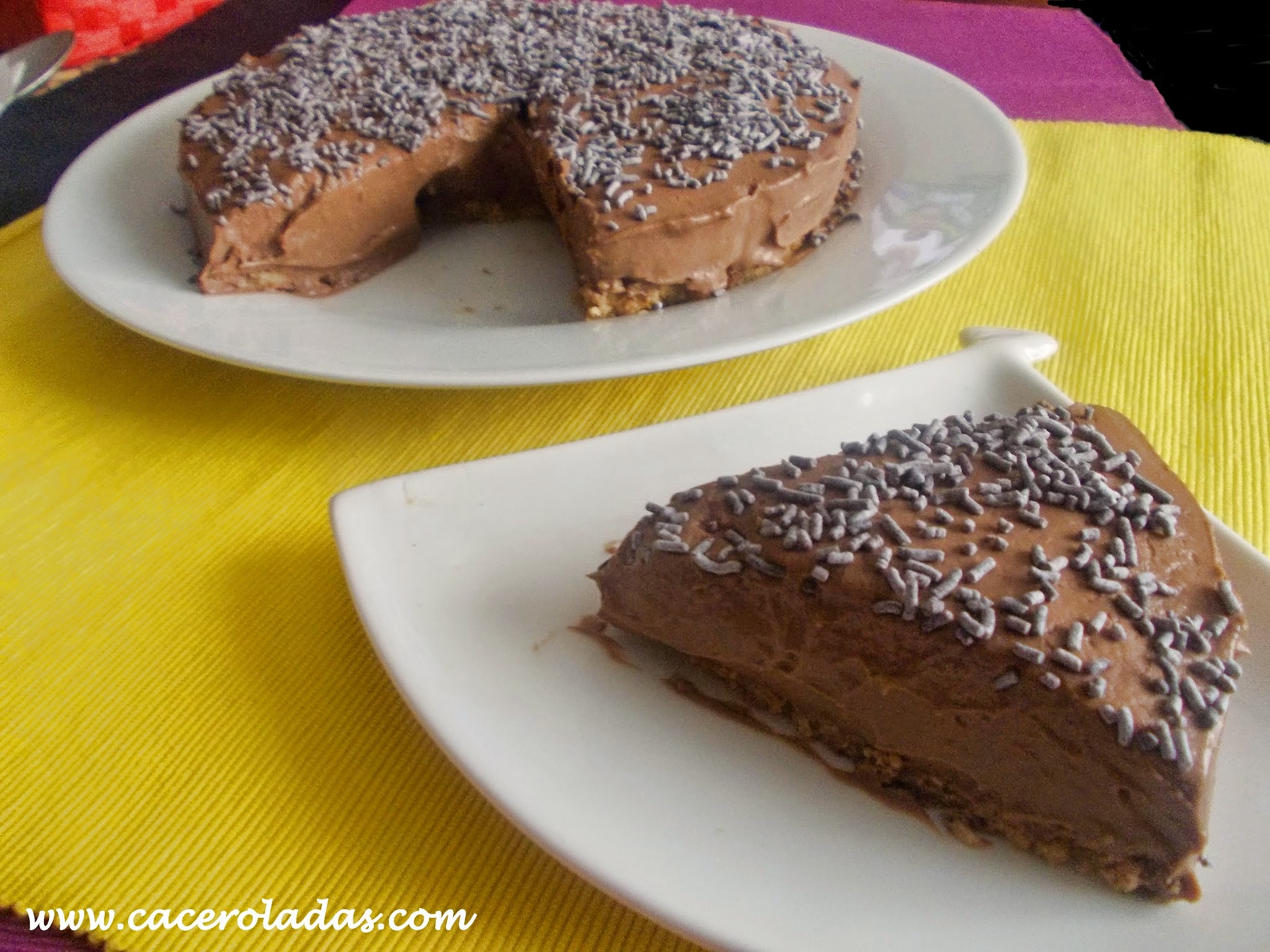 Tarta de queso sabor chocolate