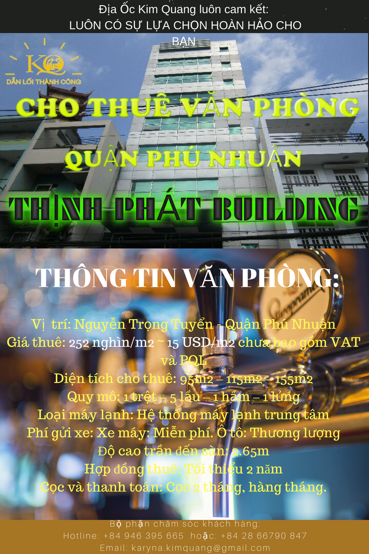 Cho thuê văn phòng quận Phú Nhuận Thịnh Phát building