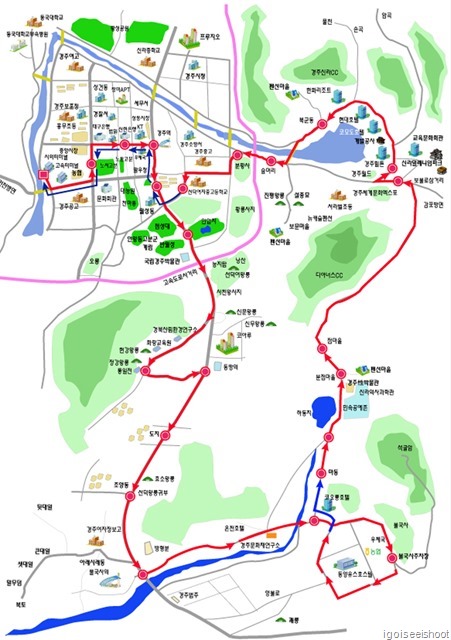 Gyeongju Bus 11 routemap