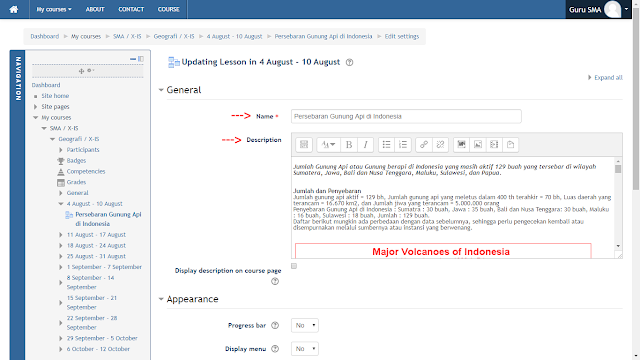 Menambahkan Materi Pembelajaran di Moodle