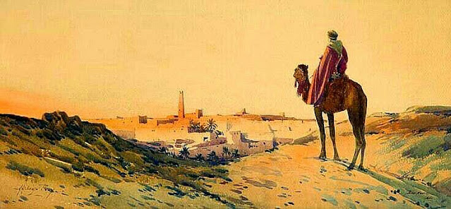 Chamelier face à Bounoura à Ghardaïa - Alphonse Rey