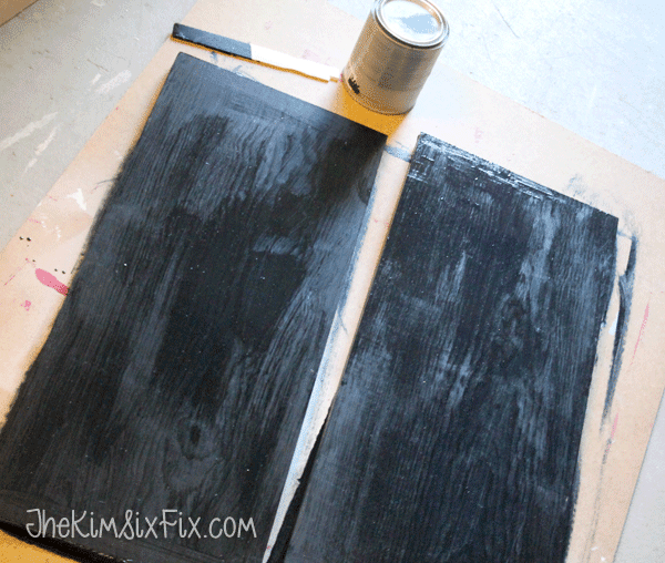 Painting boards black