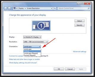 3 Cara Merubah Rotasi Layar Desktop Windows 7 Mudah, Cara memutar atau rotasi tampilan layar desktop di Windows 7, 5 Cara Mengubah Rotasi Layar Laptop atau PC