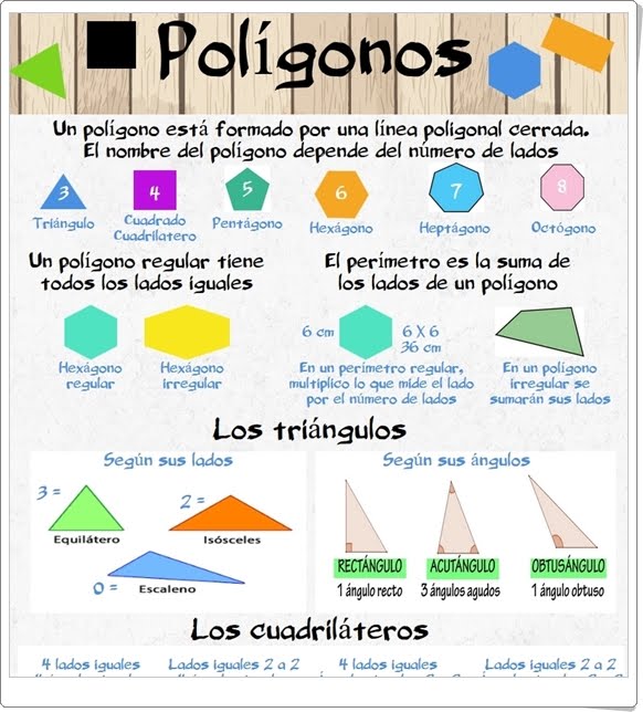 "Polígonos" (Infografía de Geometría de Primaria)