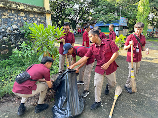Rutan Pangkajene Berpartisipasi Bersihkan Lingkungan Stadion Andi Mappe Pangkep
