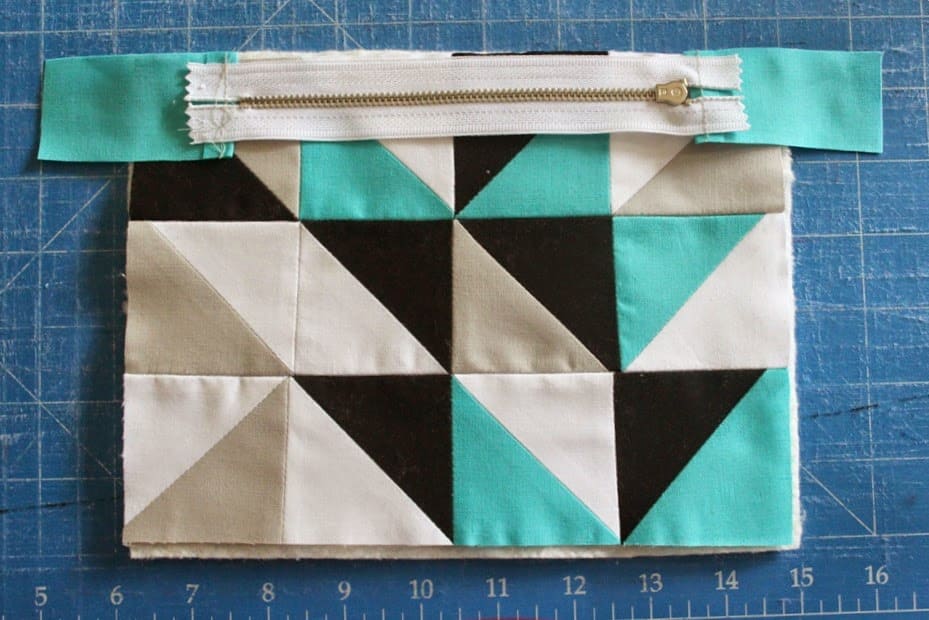 Geometric Zipper Pouch Tutorial