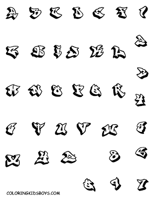 Graffiti alphabet digital designs 2