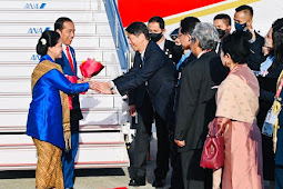 Jokowi dan Iriana Tiba di Hiroshima 