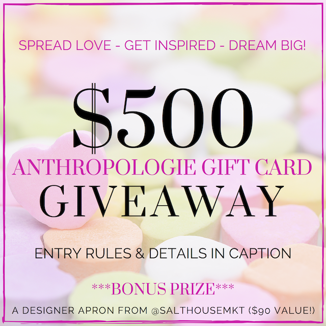 $500 Anthropologie Instagram Giveaway