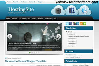 HostingSite Template for Blogger