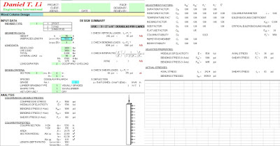 Excel para Diseño de columnas de madera