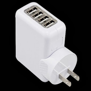 USA Standard White LED 4 USB Port Direct travel Wall Charger For iPhone5 4 IPOD