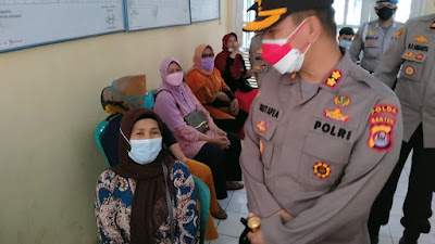 Kapolres Serang Kota Tinjau Gerai Vaksin Merdeka