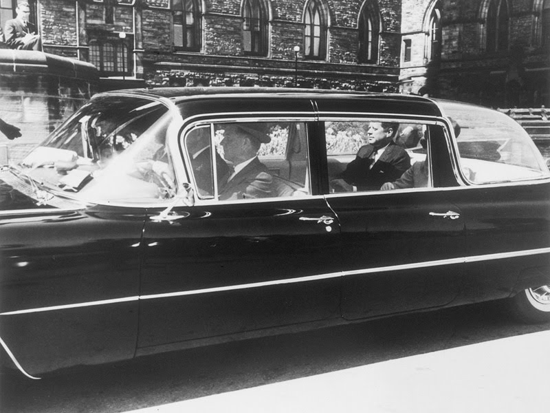 JFK in a different kind of bubbletop limo