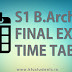 B.Arch S1 Regular Examination-December 2016