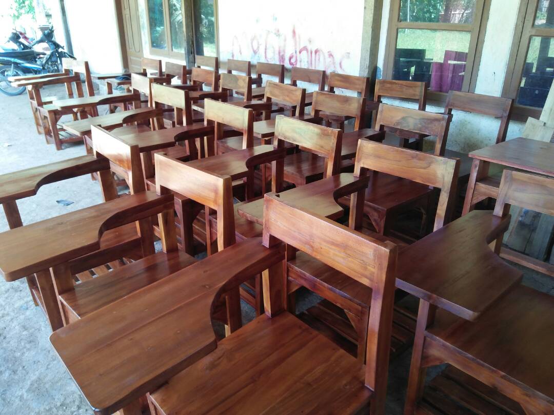 Meja Kursi Sekolah Kayu Damaran Jati JUAL MEJA KURSI SEKOLAH KAYU