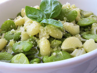 Broad bean with pasta