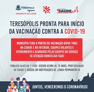 Teresópolis lança Plano Municipal de Vacinação Contra a COVID-19