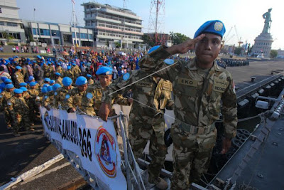 KRI Sultan Hasanuddin-366 Dan 120 Prajurit TNI AL Kembali Jalankan Misi Perdamaian