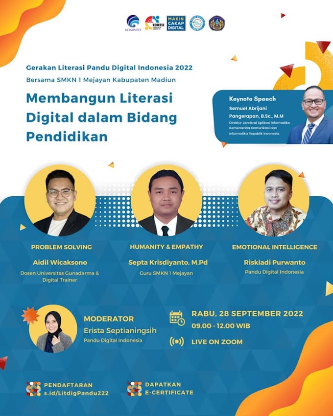 Gerakan Literasi Pandu Digital Indonesia 2022 bersama SMKN 1 Mejayan Madiun