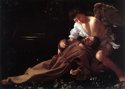 Caravaggio,  "San Francisco recibiendo los estigmas" (hacia 1595)