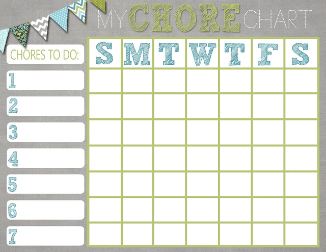 Chore Chart Template For Kids 8