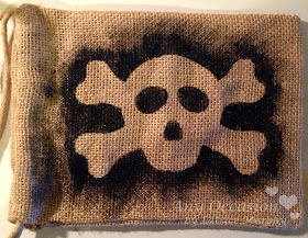 SRM Stickers Blog - Pirate Goodie Bags by Latrice - #muslin #burlap #stencil #twine #thank you #stickers