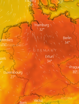 germany heatwave map