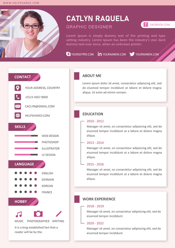 modern cv template style