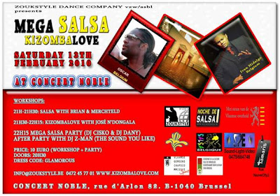 Mega Salsa and Kizomba Love @ Concert Noble, Brussel, Belguique