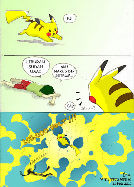 Pikachu's Thunderbolt Comicstrip by Endang Sudaryani