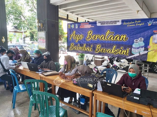 Ratusan ASN Pemko Banjarmasin Divaksin
