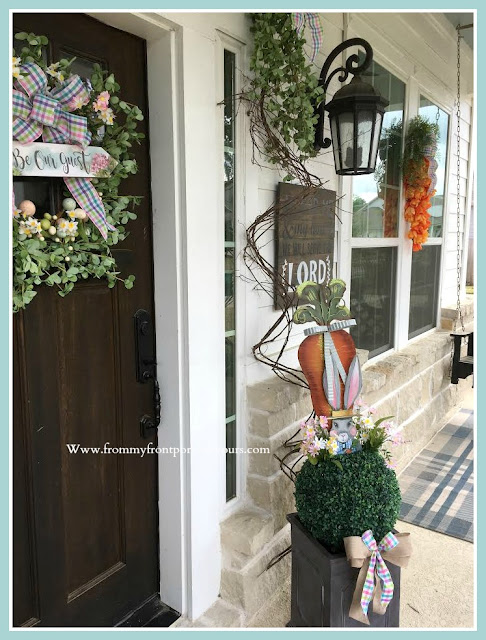 Spring Easter Front Porch-Wreath-topiary-From My Front Porch To Yours