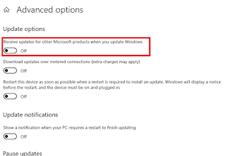 cara mematikan update office 2019