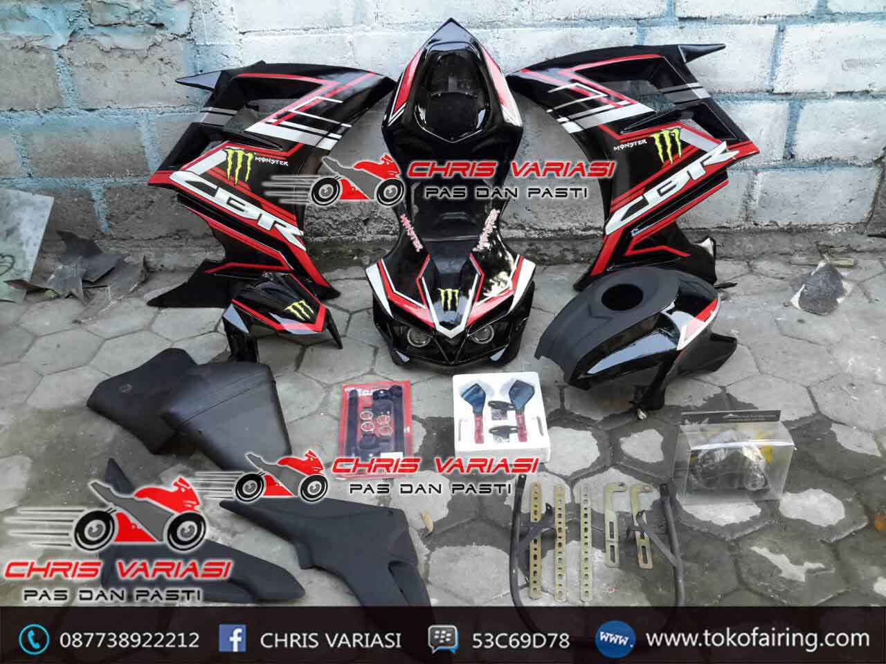 Chris Variasi Full Set Fairing CBR 250RR Tokyo Concept Black Cb