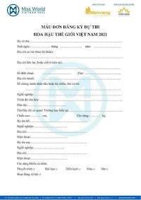Đơn thi hoa hậu (dùng để troll)