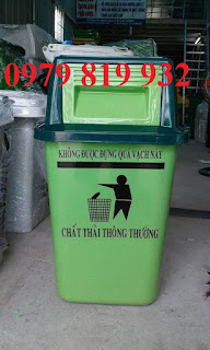 Thùng rác có logo y tế, thùng đựng rác bệnh viện