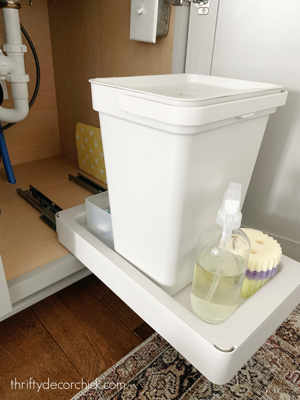 Making the Most of Storage Space Under the Sink, Thrifty Decor Chick