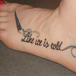 tattoo quotes on foot